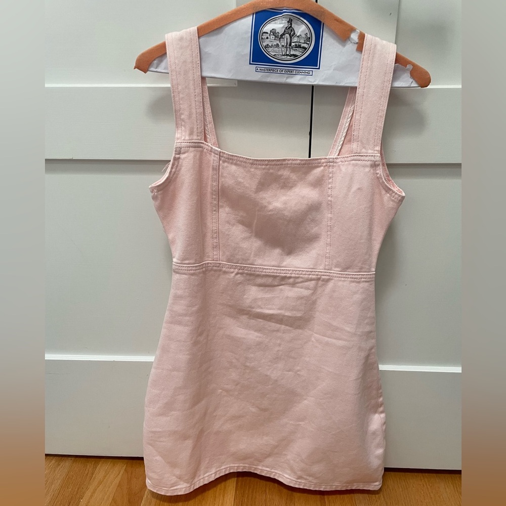Lioness Pink Denim Mini Dress